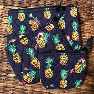 NWT VERA BRADLEY Toucan Party 3-Piece Cosmetic Bag Set